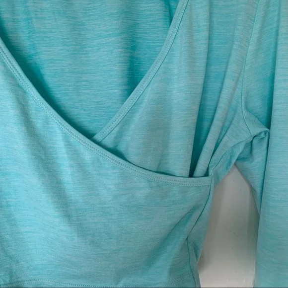 Gymshark Ballet Crop Top Pale Turquoise Marl - Picture 4 of 7